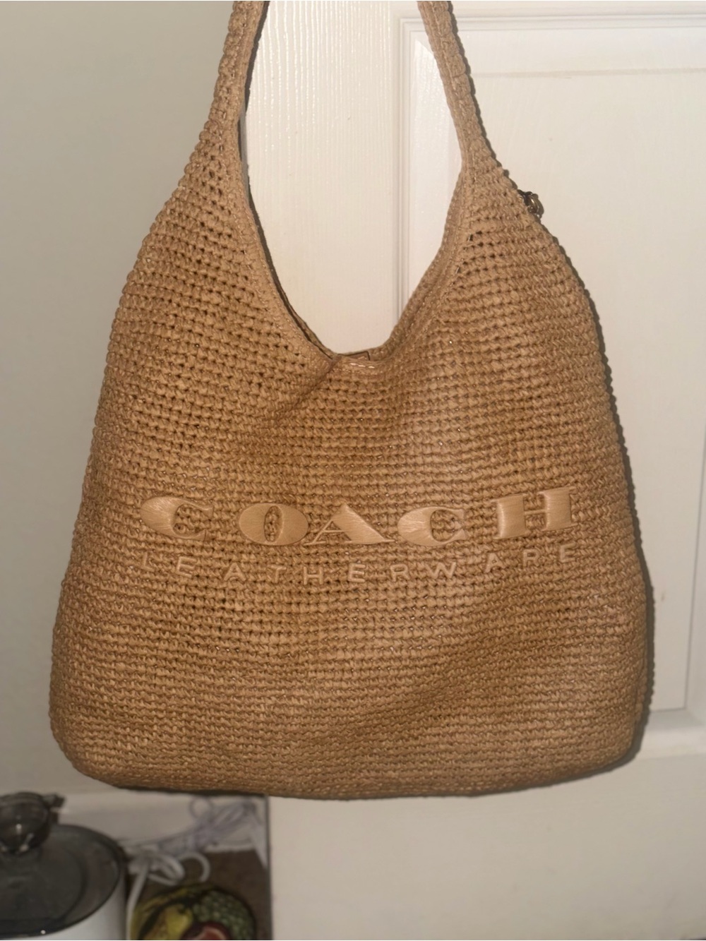 COACH Brooklyn Shoulder Bag 39 in Straw - Picture 5 of 6